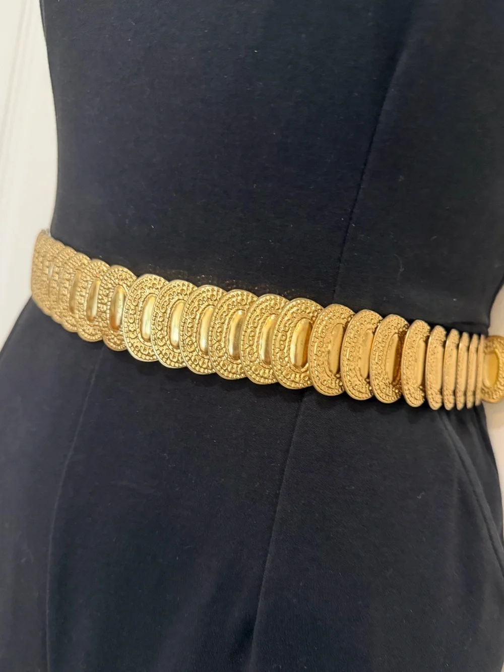 Vintage Style Gold Coin Disc Belt • 80s Glam • Statement Waist Belt • Boho Luxe